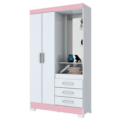 Guarda Roupa 02PT 03GAV BRIZ B64-66 BR/BR/ROSA