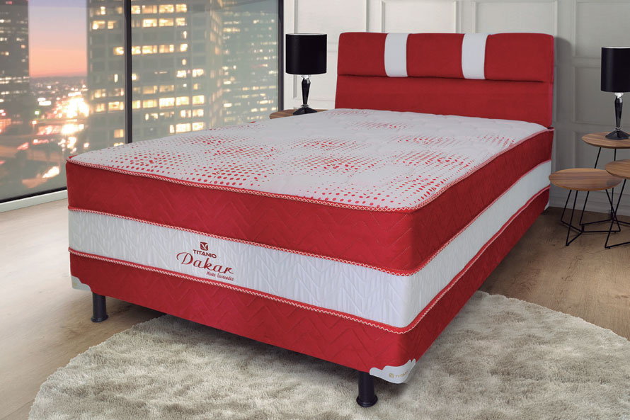 Cama Box TITANIO DAKAR Unibox Mola Pockt 138X188X52